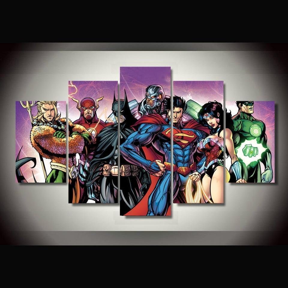 Justice League Comic Poster 2 DC Canvas Wall Art