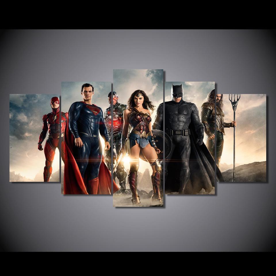 Justice League Movie Posters Canvas Wall Art