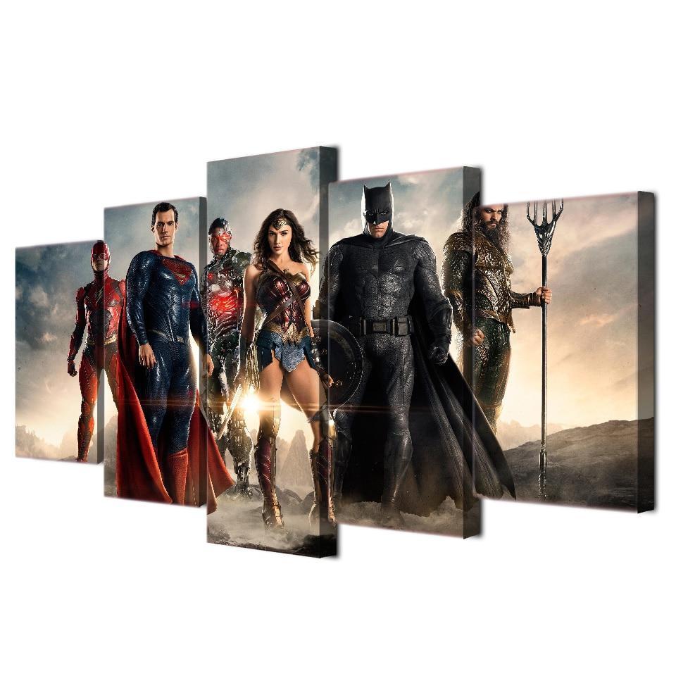 Justice League Movie Posters Canvas Wall Art
