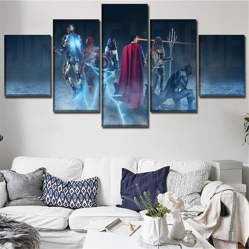 Justice League Poster 3 DC Canvas Wall Art