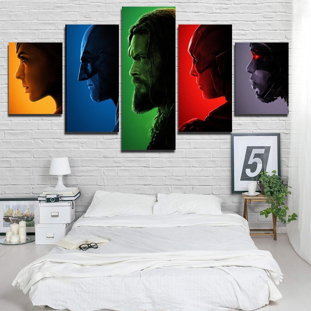 Justice League Poster 4 DC Canvas Wall Art
