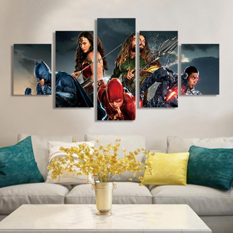 Justice League Poster 6 DC Canvas Wall Art