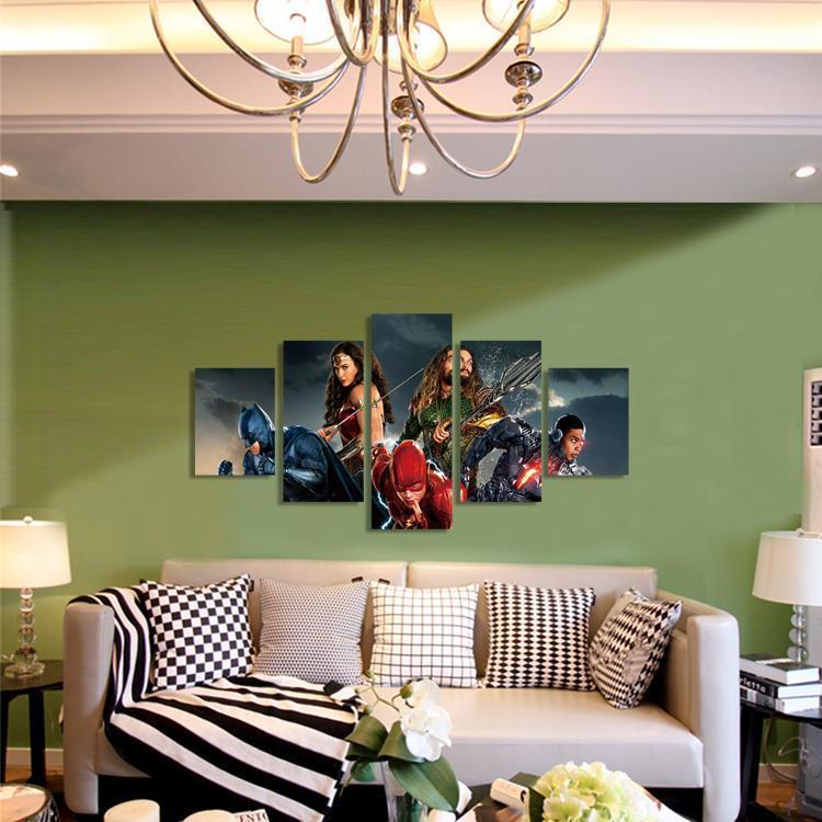 Justice League Poster 6 DC Canvas Wall Art