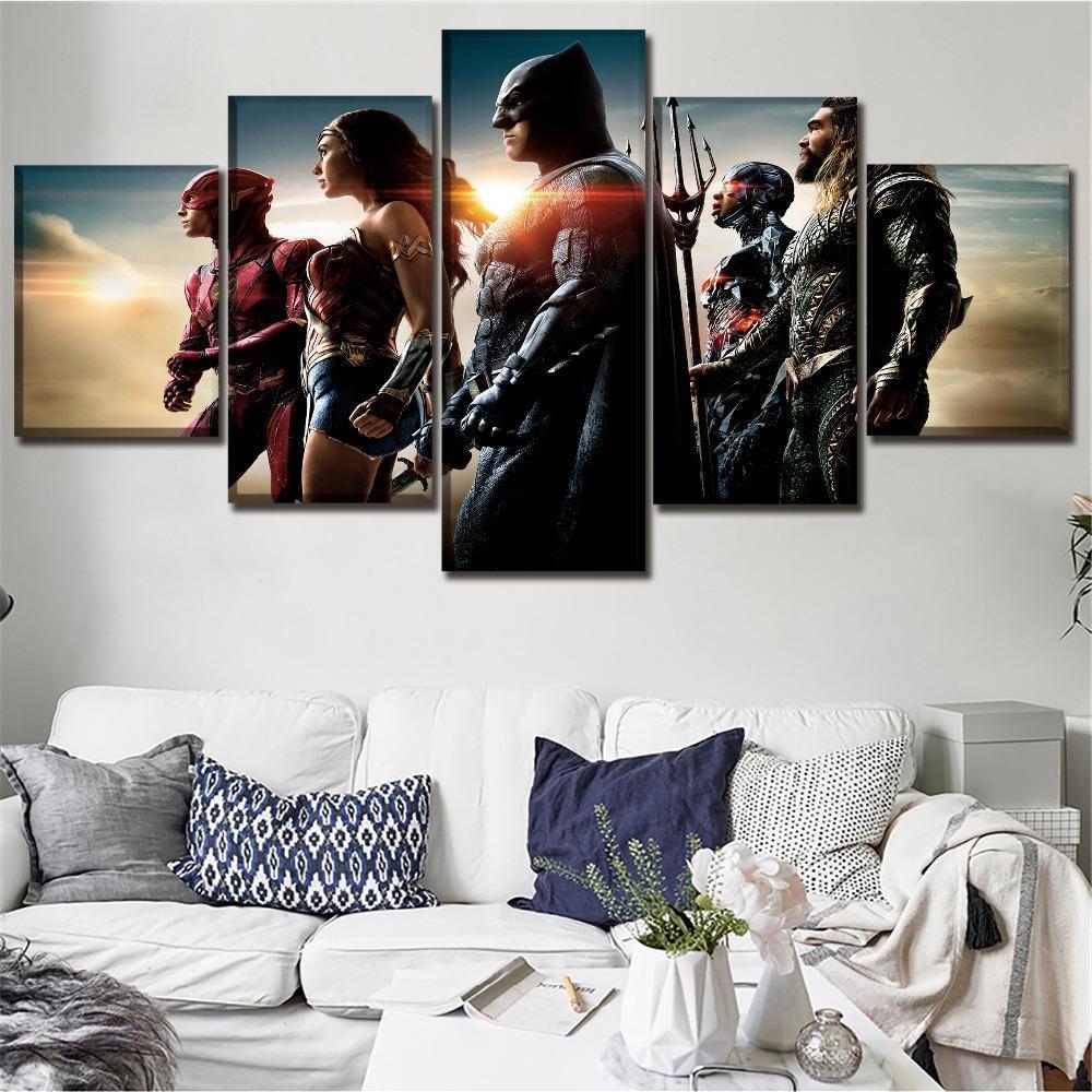 Justice League Poster 7 DC Canvas Wall Art