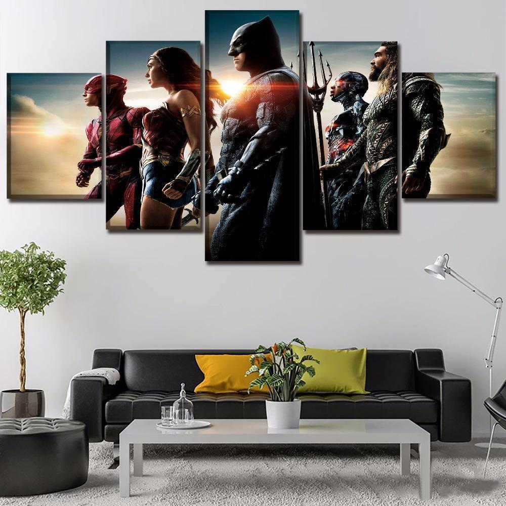 Justice League Poster 7 DC Canvas Wall Art