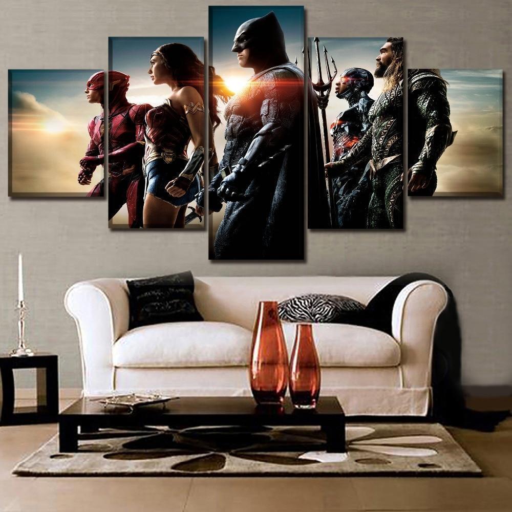 Justice League Poster 7 DC Canvas Wall Art