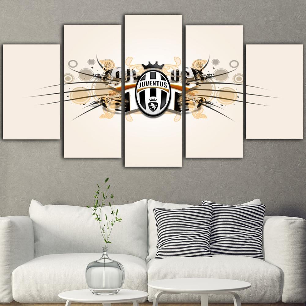 Juventus Art Logo Sport Canvas Wall Art