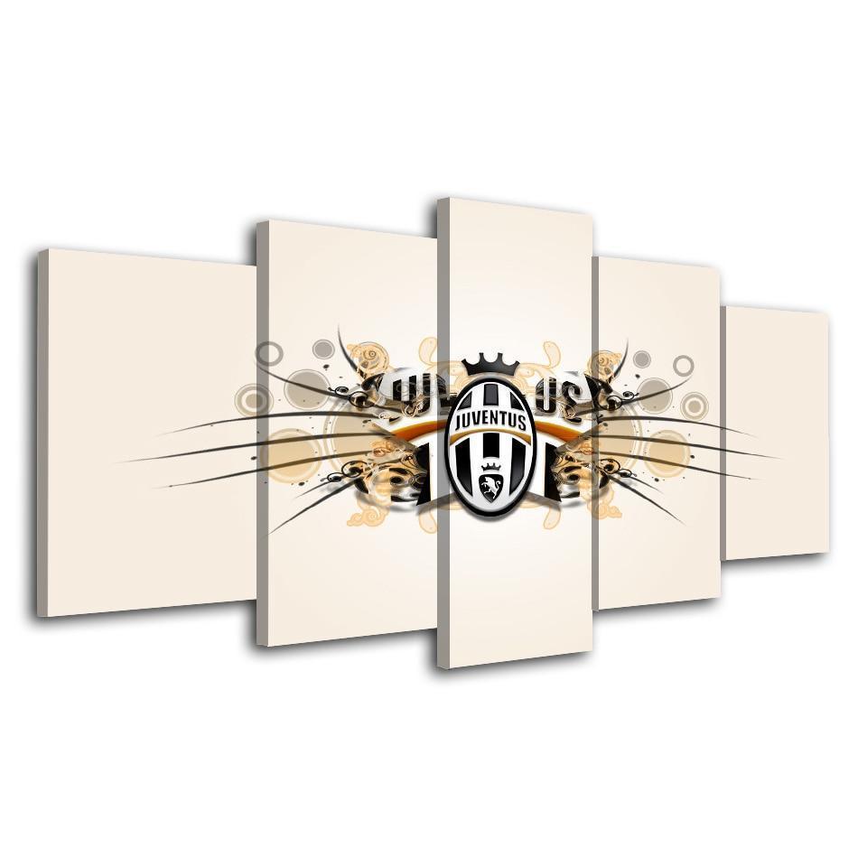 Juventus Art Logo Sport Canvas Wall Art