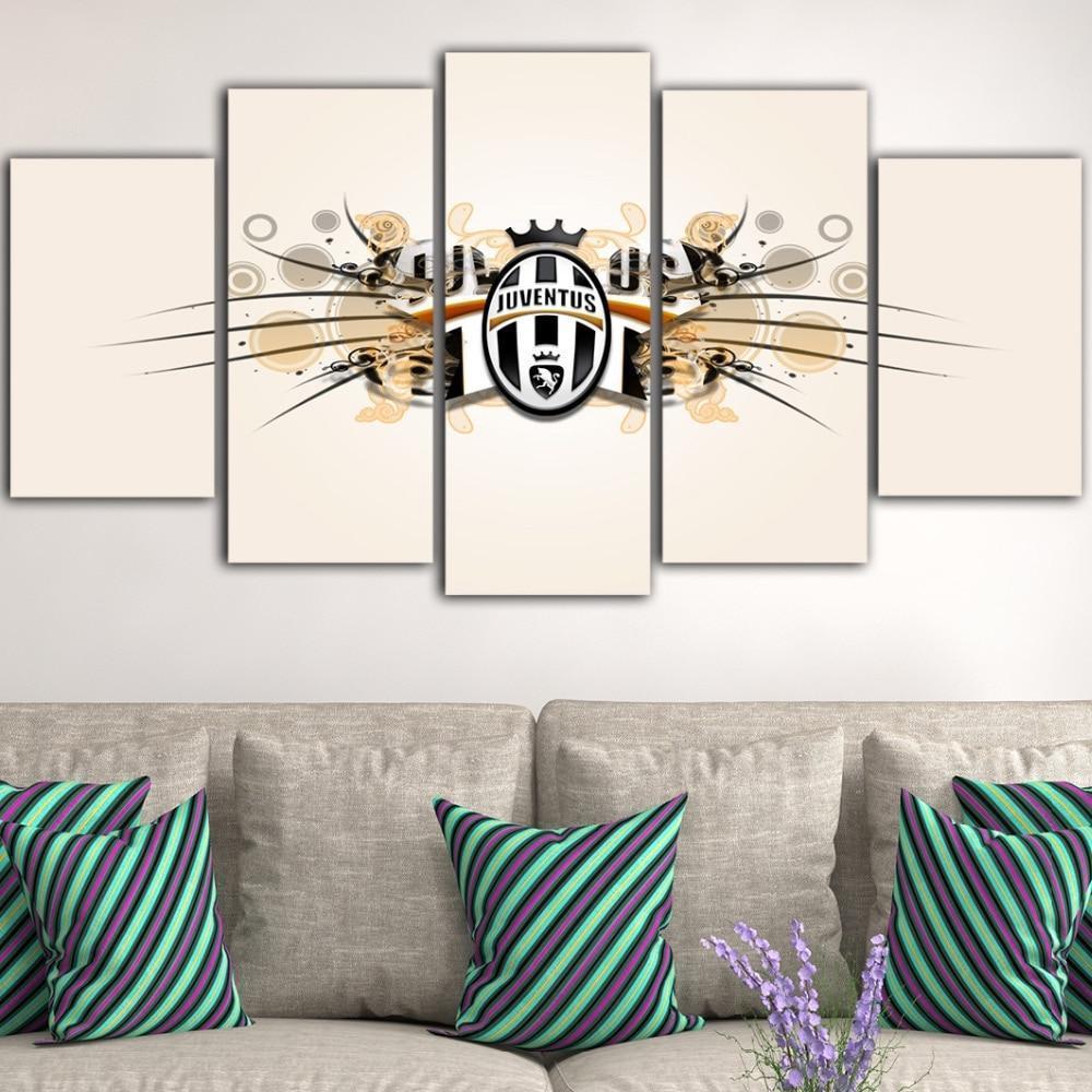 Juventus Art Logo Sport Canvas Wall Art