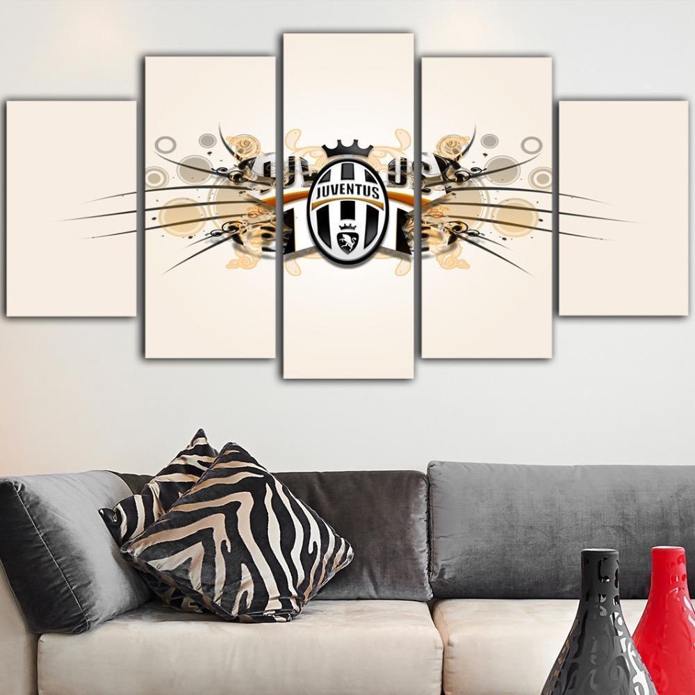 Juventus Art Logo Sport Canvas Wall Art