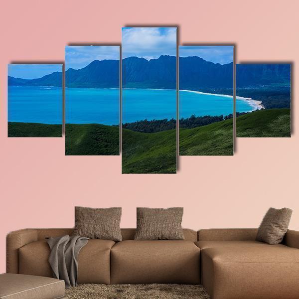Kaiwa Ridge Trail, Kailua In Oahu Island Nature Canvas Wall Art