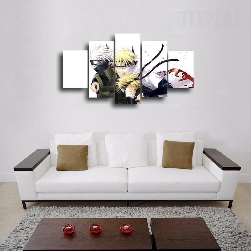 Kakashi And Minato Of Naruto Anime Canvas Wall Art