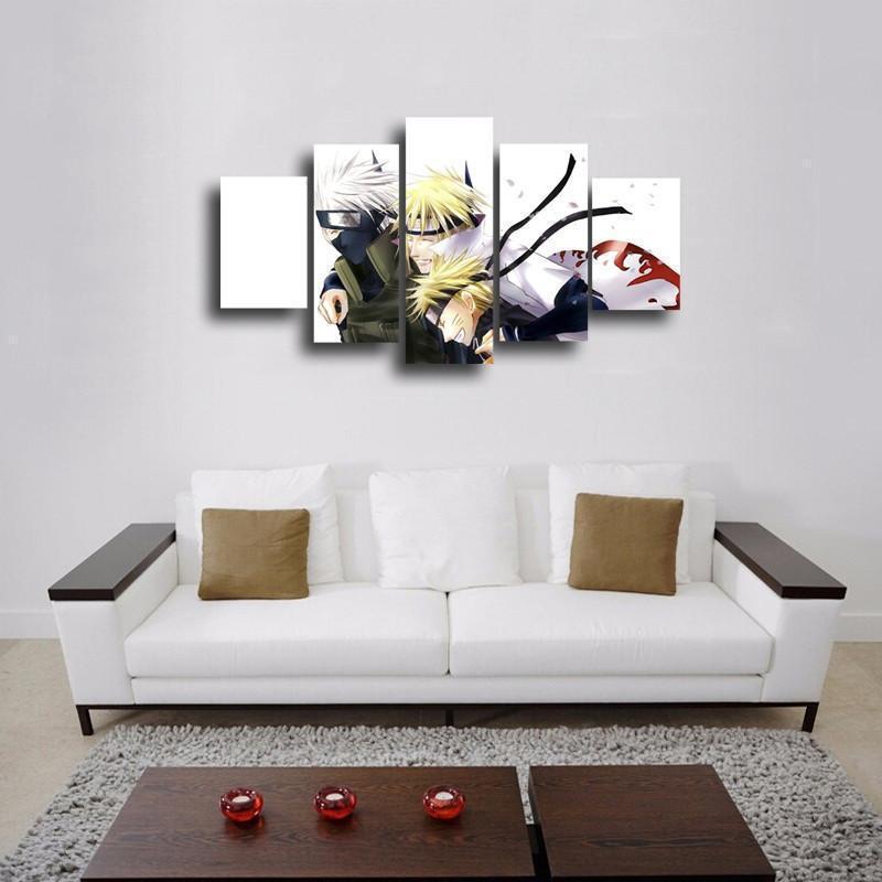 Kakashi And Minato Of Naruto Anime Canvas Wall Art
