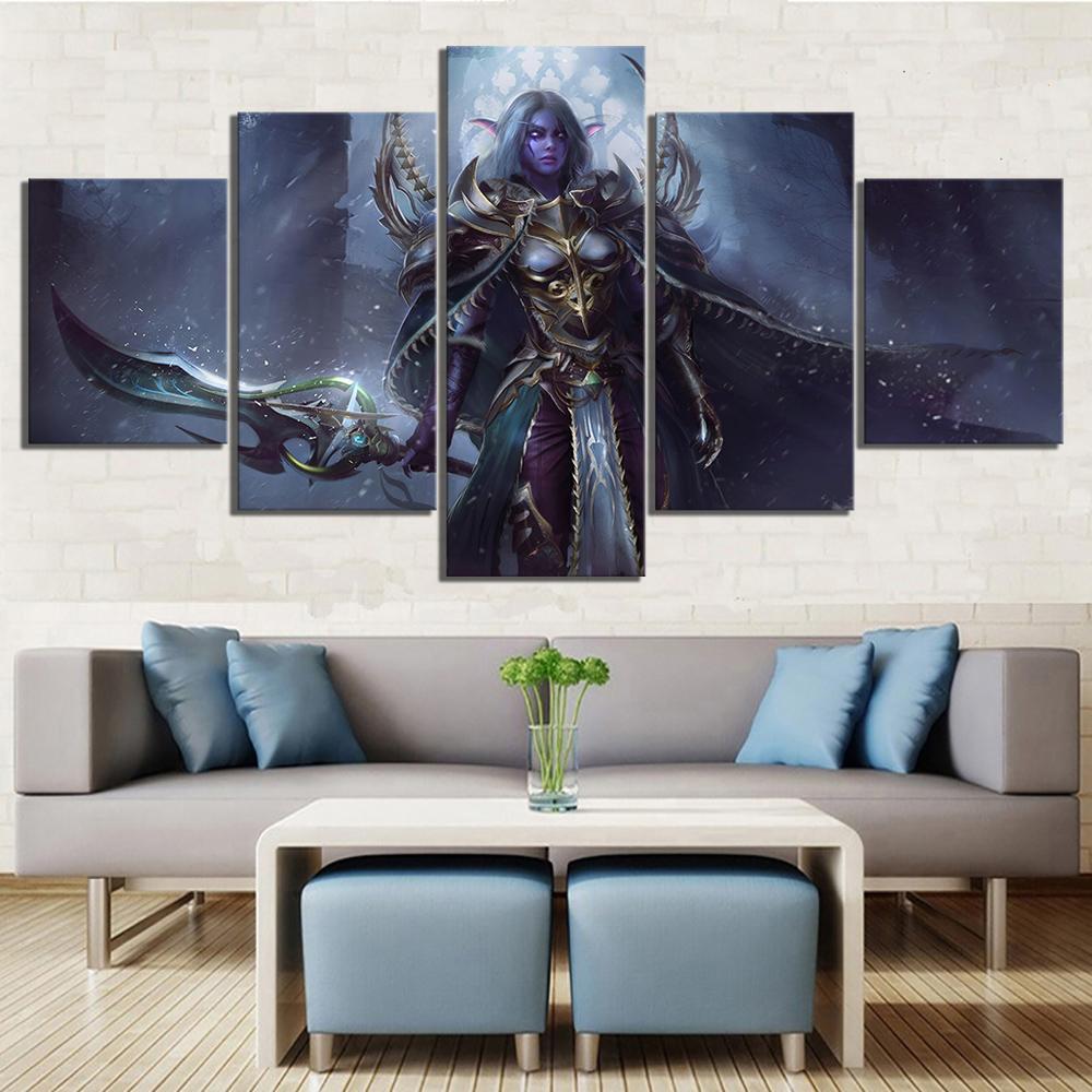 Kaldorei Huntress World of Warcraft Gaming Canvas Wall Art