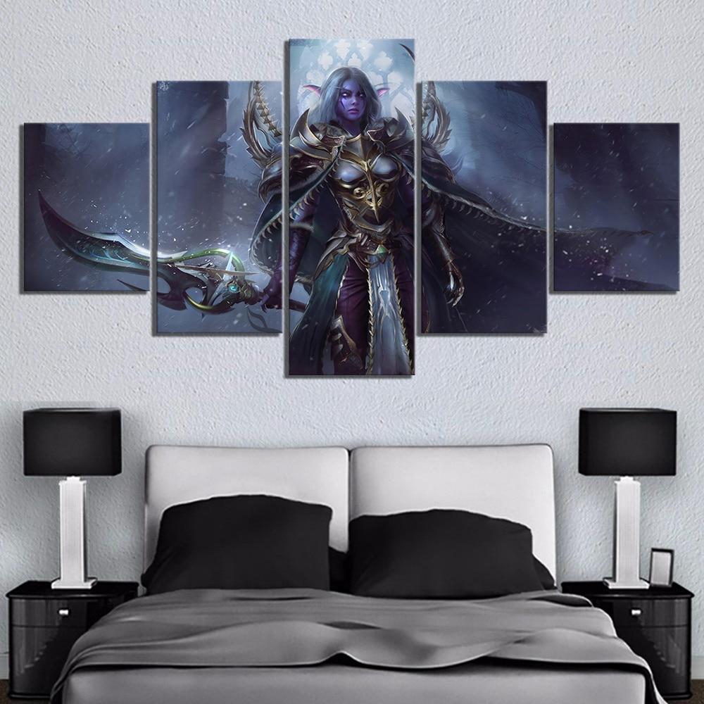 Kaldorei Huntress World of Warcraft Gaming Canvas Wall Art