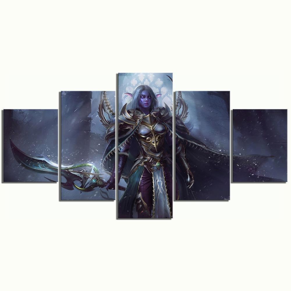 Kaldorei Huntress World of Warcraft Gaming Canvas Wall Art
