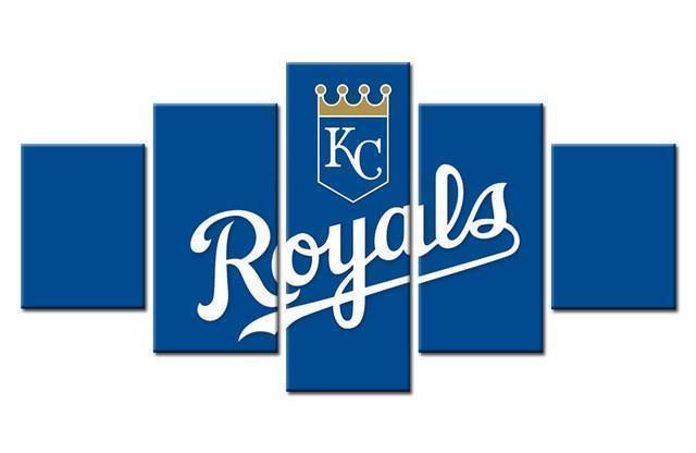 Kansas City Royals Logo  Baseball Canvas Wall Art