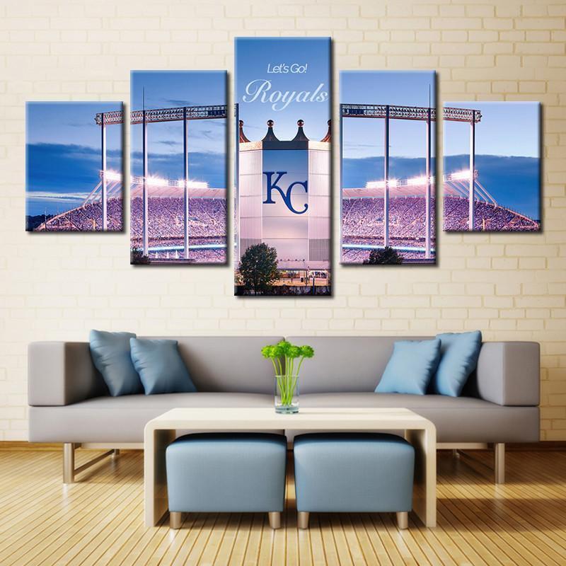 Kansas City Royals Stadium  Baseball Canvas Wall Art