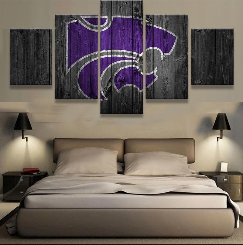 Kansas State Wildcats Barnwood Sport Canvas Wall Art