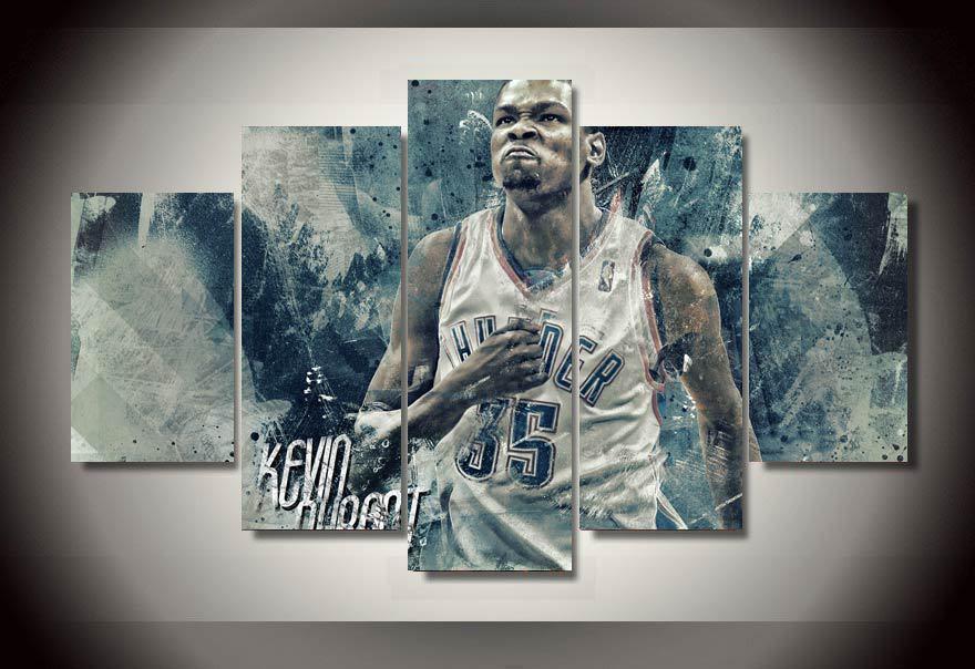 Kevin Durant Poster  Basketball Canvas Wall Art