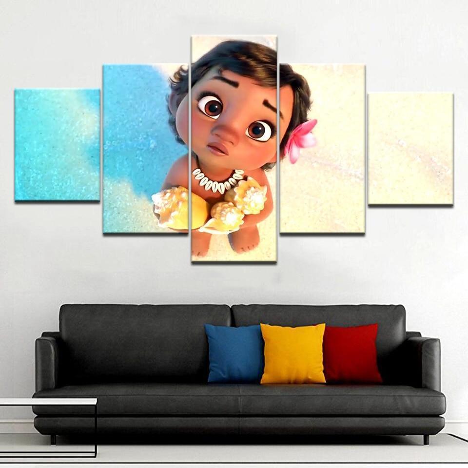 Kids Room Moana Disney Canvas Wall Art