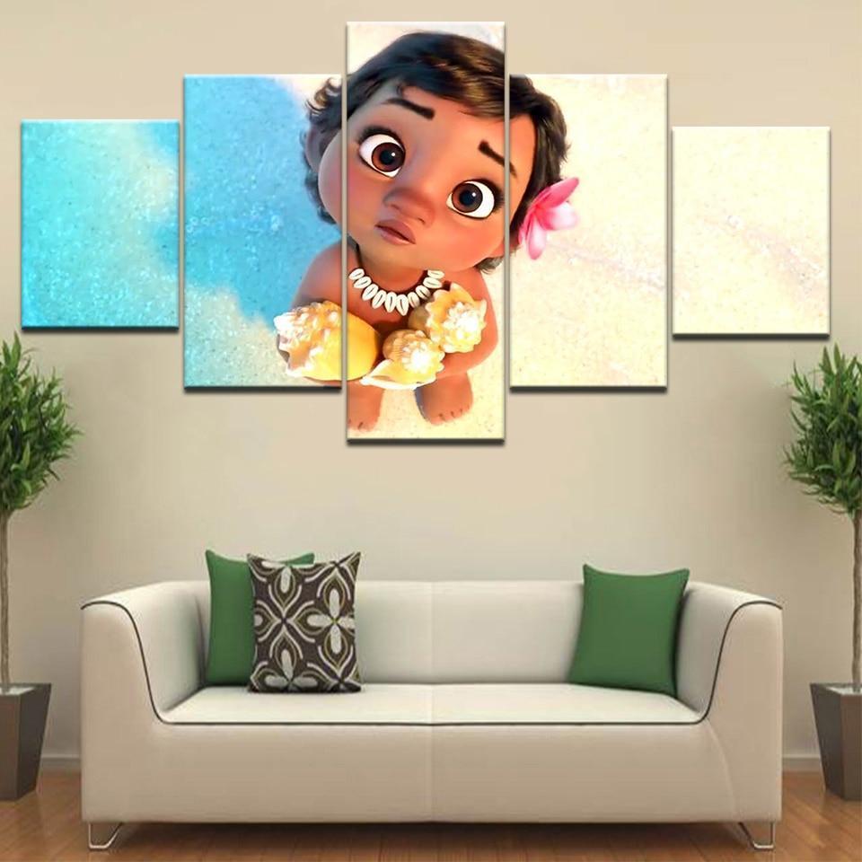 Kids Room Moana Disney Canvas Wall Art