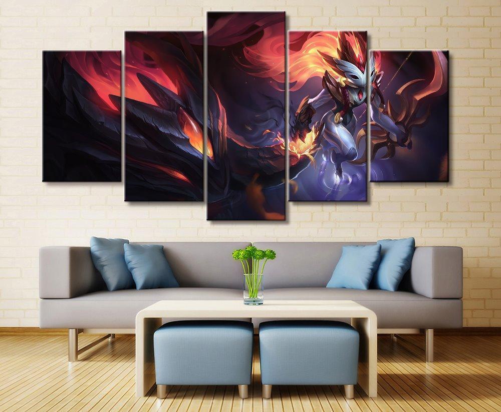 LOL League Of Legends Kindred 2 Game Canvas Wall Art