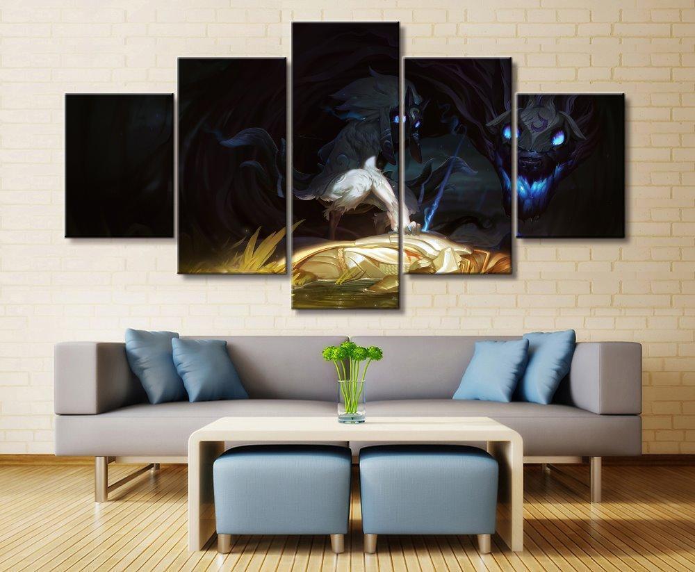 LOL League Of Legends Kindred Game Canvas Wall Art