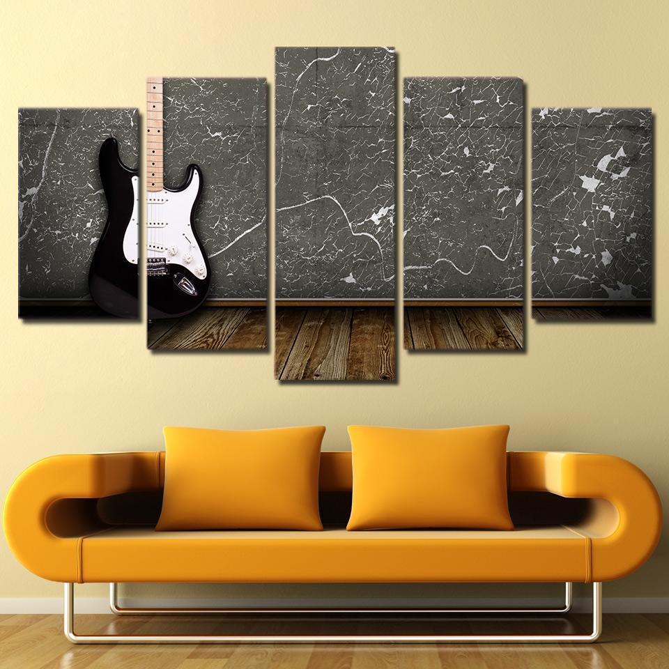Kinds Of Guitars Music Canvas Wall Art