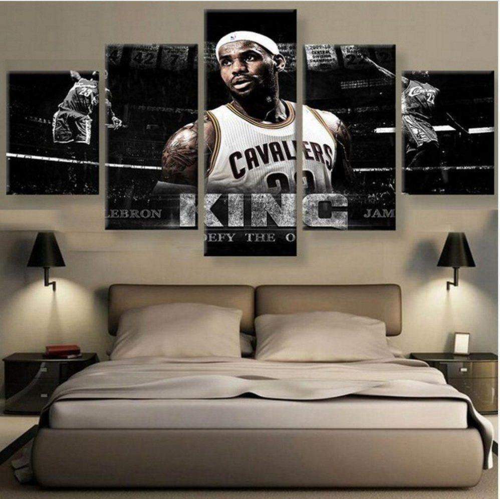 King Lebron James  Celebrity Canvas Wall Art
