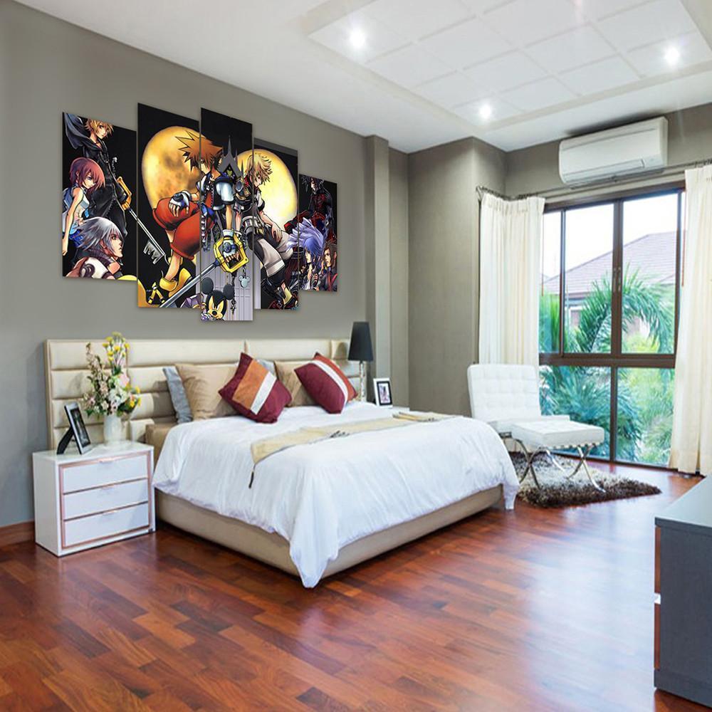 Kingdom Hearts Cartoon Canvas Wall Art