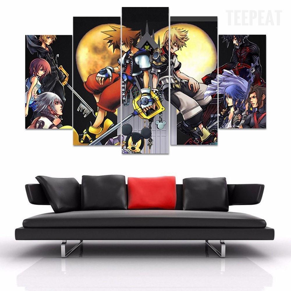 Kingdom Hearts Cartoon Canvas Wall Art