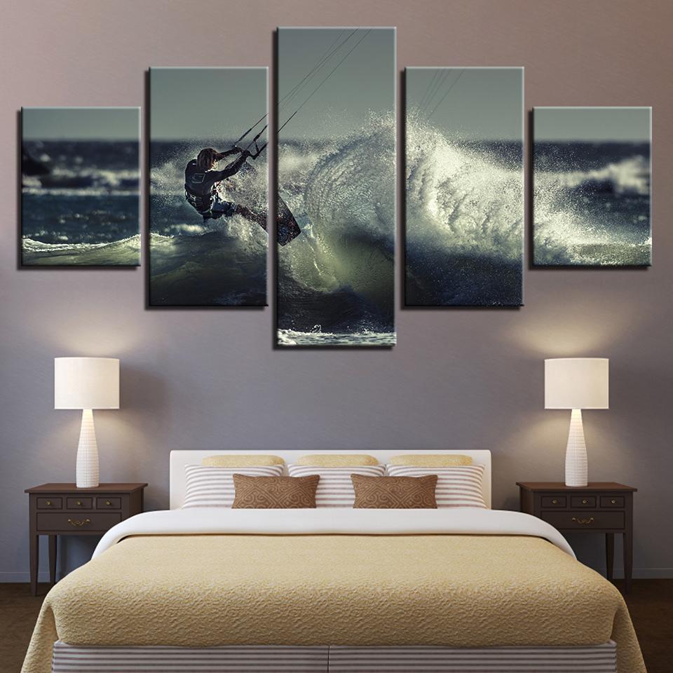 Kite Surfing Sport Canvas Wall Art