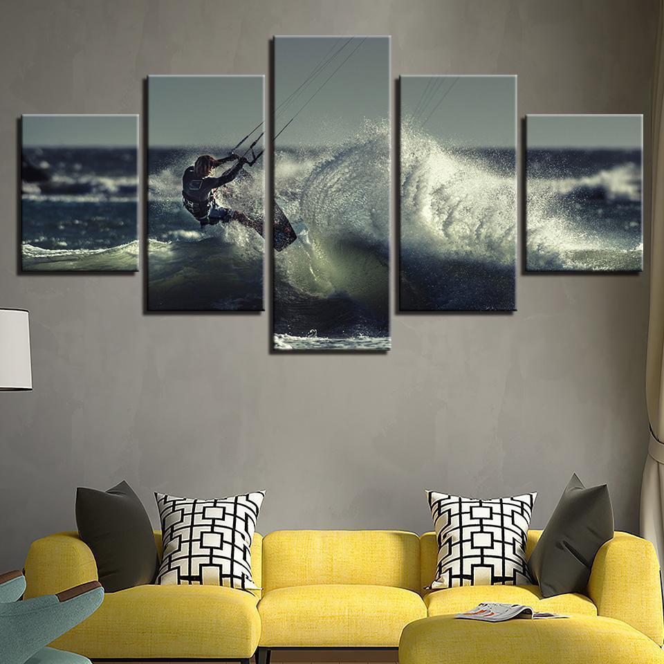 Kite Surfing Sport Canvas Wall Art