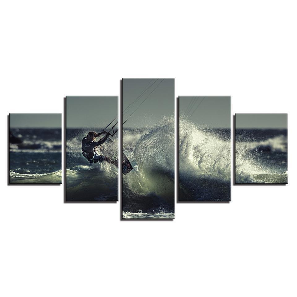 Kite Surfing Sport Canvas Wall Art