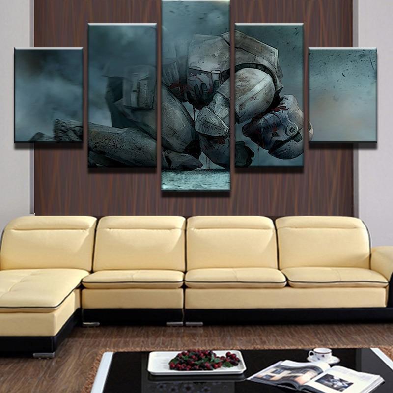 Kneeling White Soldiers Star Wars Movie Canvas Wall Art