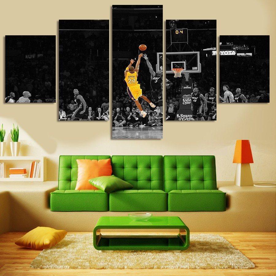 Kobe Bryant LA Lakers Buzzer Beater Sport Canvas Wall Art