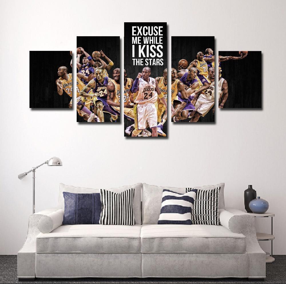Kobe Bryant Star  Basketball Canvas Wall Art