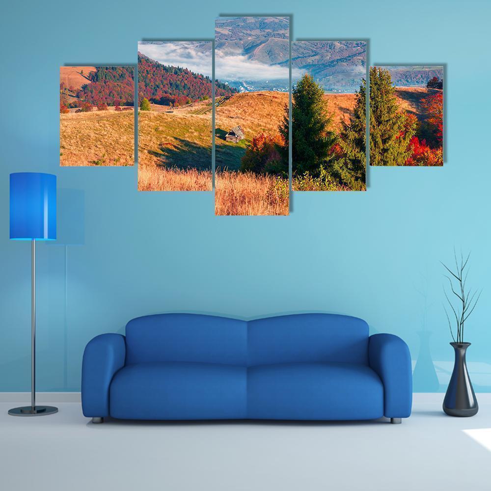 Krasna Ridge In Kolochava Village Nature Canvas Wall Art