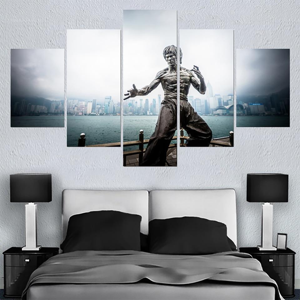 Kung Fu Bruce Lee  Celebrity Canvas Wall Art