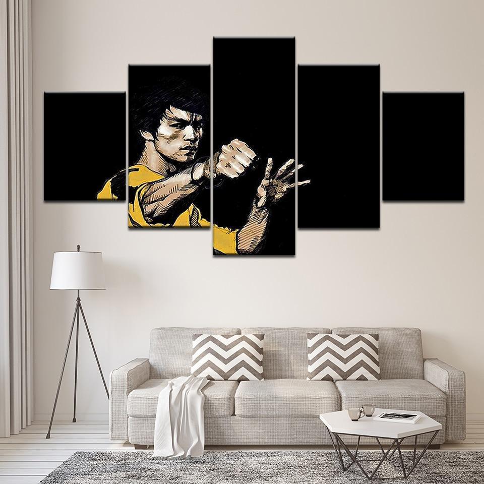 Kung Fu Bruce Lee 2 Celebrity Canvas Wall Art