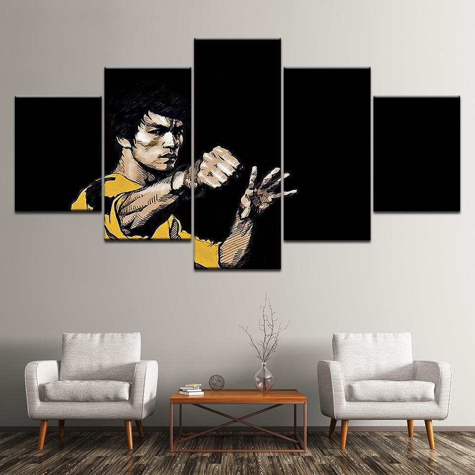 Kung Fu Bruce Lee 2 Celebrity Canvas Wall Art