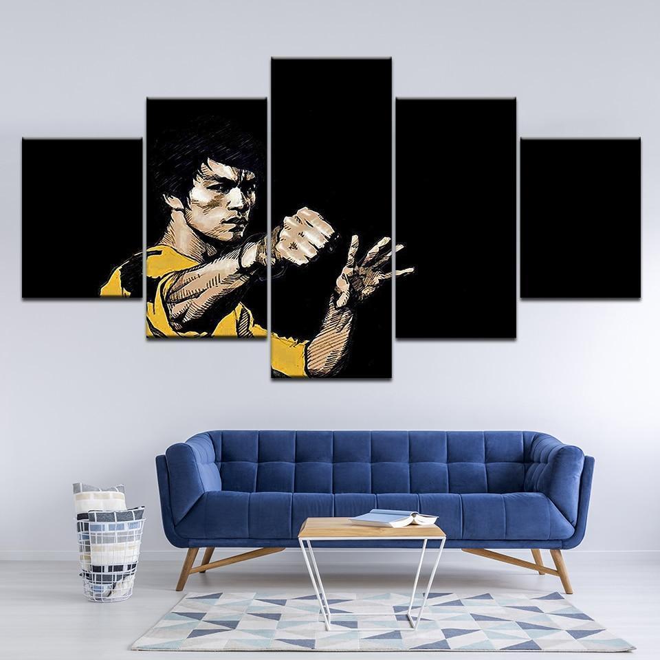 Kung Fu Bruce Lee 2 Celebrity Canvas Wall Art
