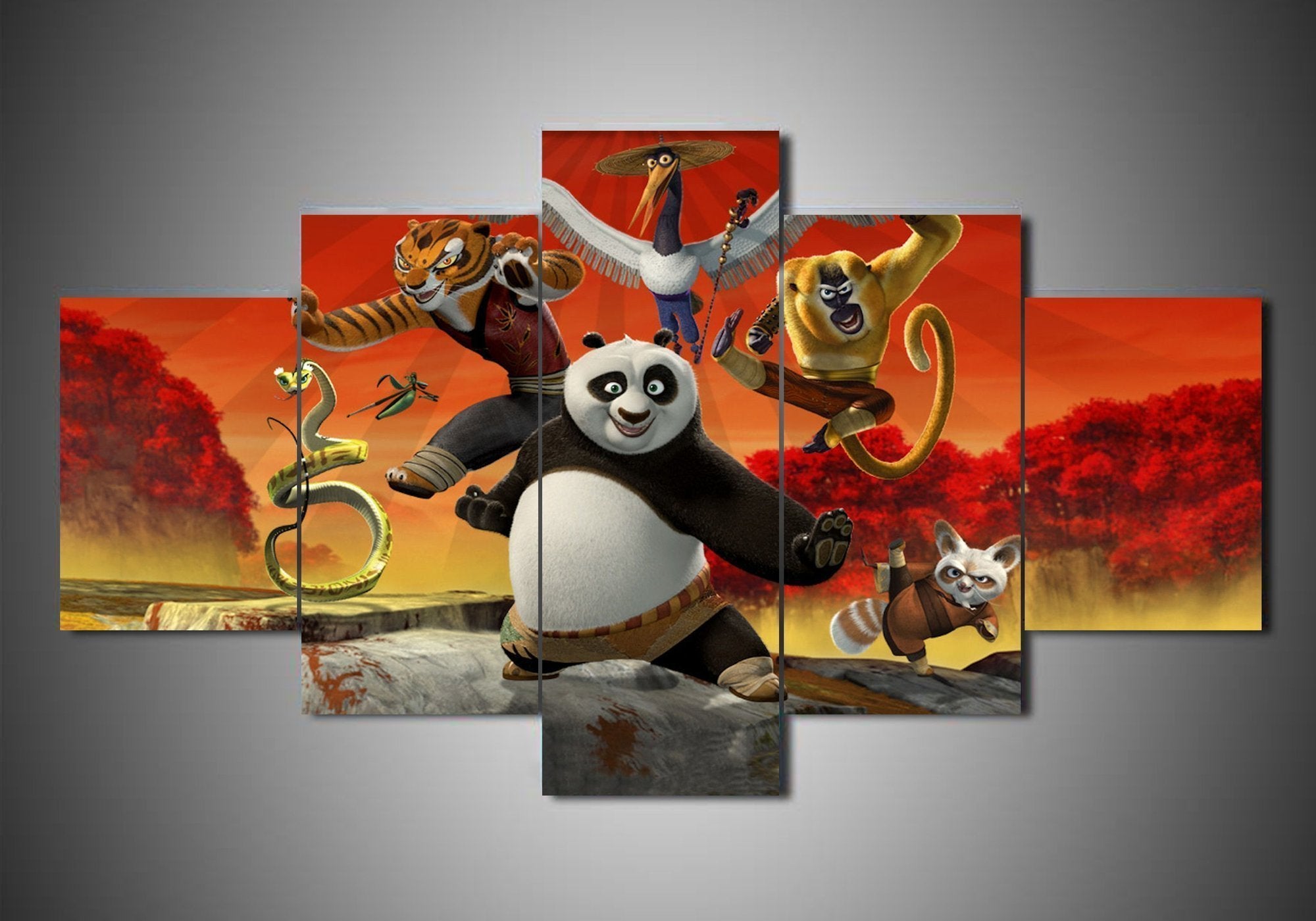 Kungfu Panda 1 Cartoon Canvas Wall Art