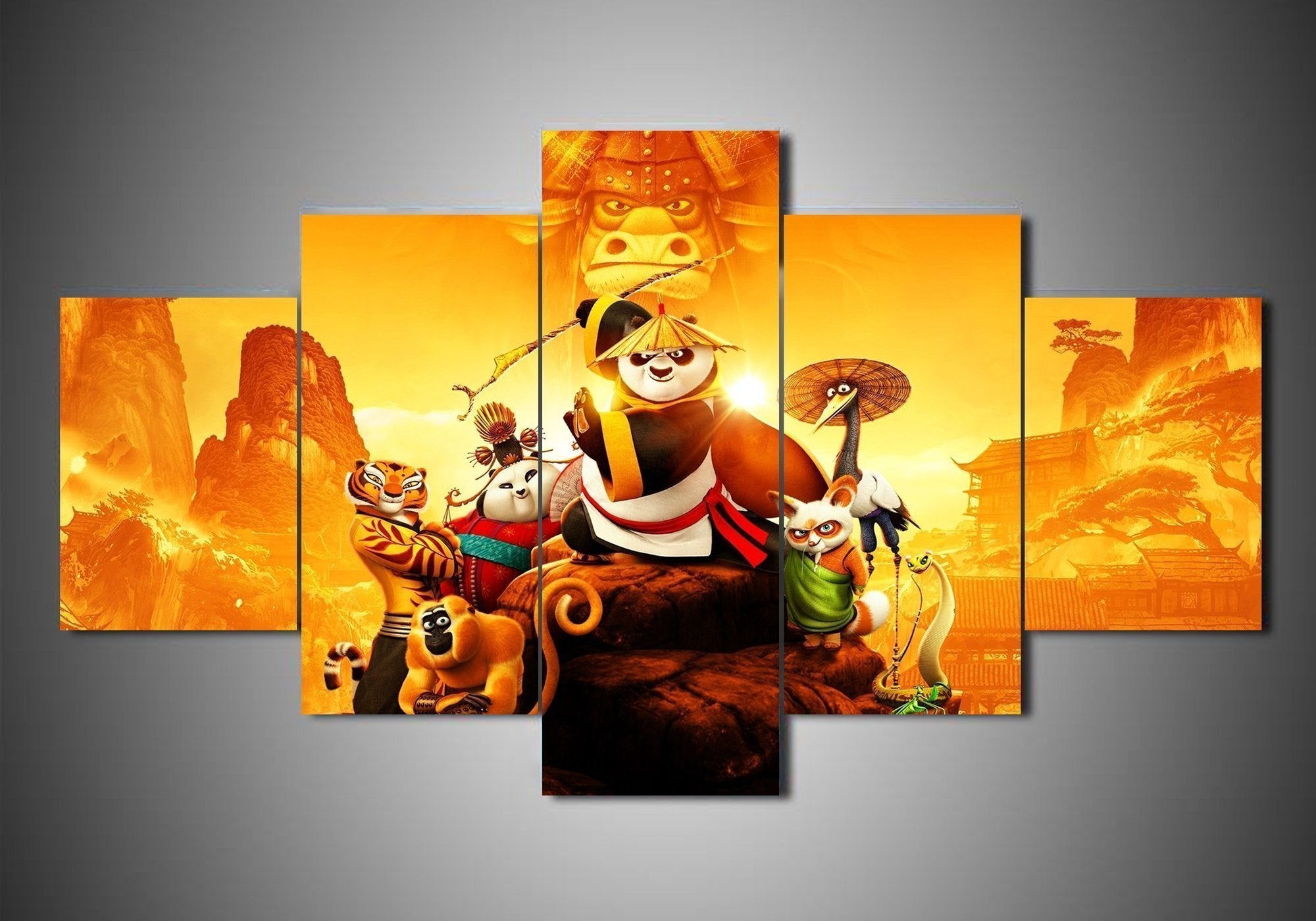 Kungfu Panda 3 Cartoon Canvas Wall Art