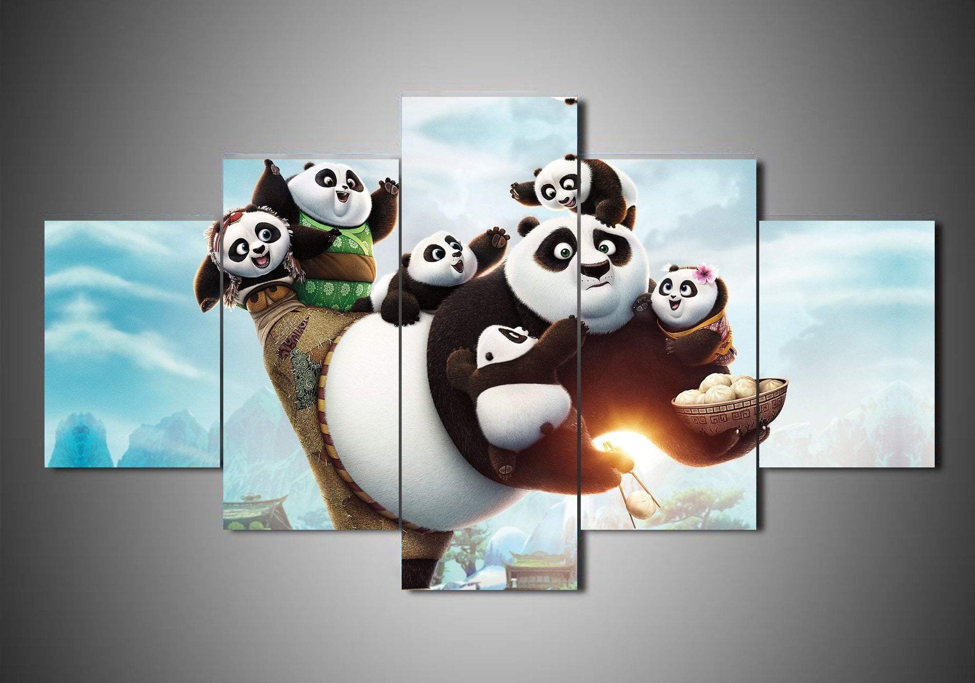 Kungfu Panda Cartoon Canvas Wall Art