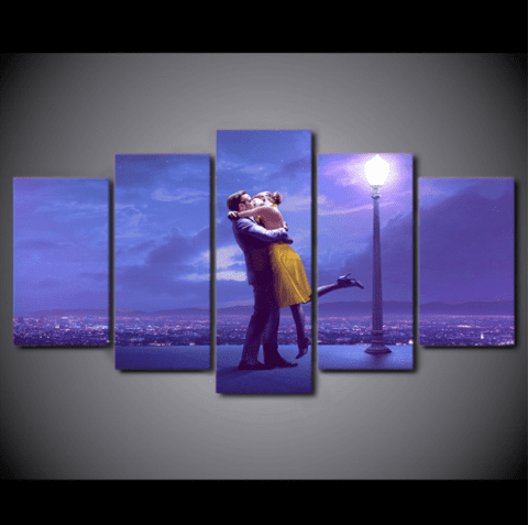 La La Land The Kiss Movie Canvas Wall Art