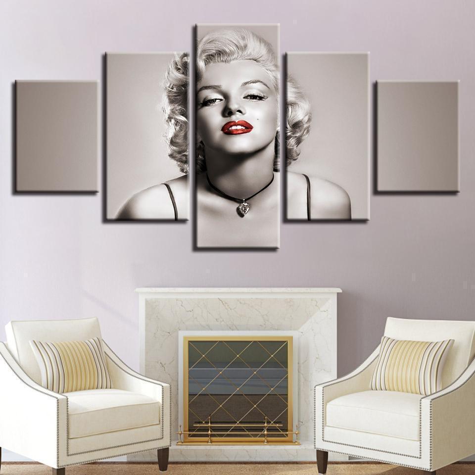 Lady Marilyn Monroe Celebrity Canvas Wall Art