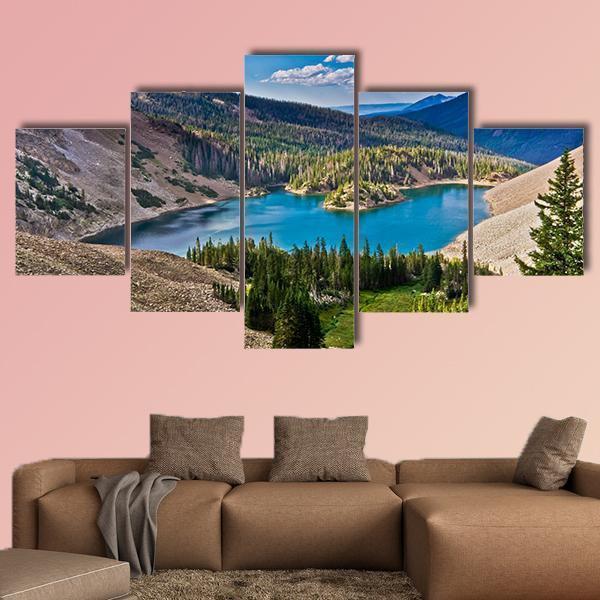 Lake Agnes In Colorado Nature Canvas Wall Art