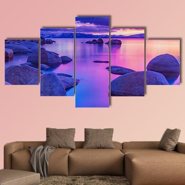 Lake Tahoe In The Sierra Nevada Nature Canvas Wall Art